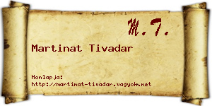 Martinat Tivadar névjegykártya