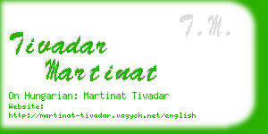 tivadar martinat business card